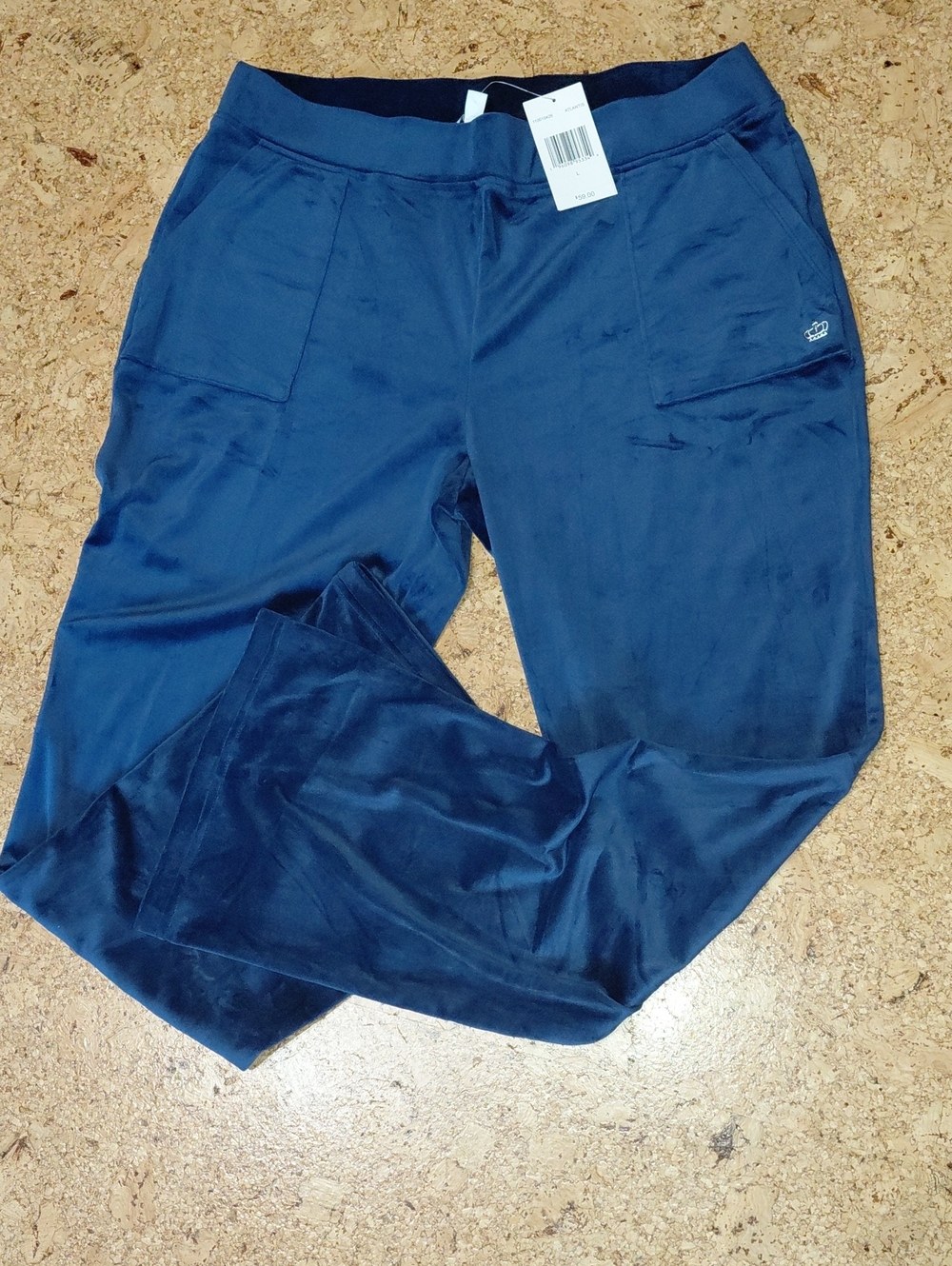 Juicy Couture Women's Navy Velvet Lounge Pants Size L NWT